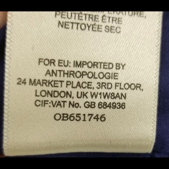 ANTHOPOLOGIE MAEVE VERENA TOP CAMI TANK NAVY - Picture 8 of 11